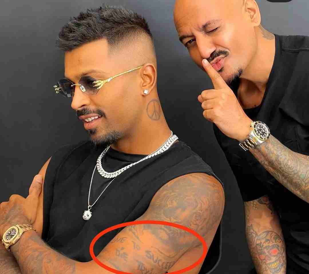 Hardik Pandya gets inked from Aliens Tattoo  Celebrity Tattoo Studio